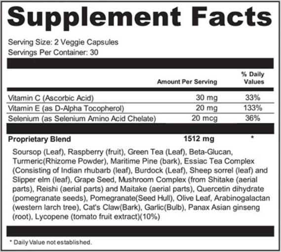 MycoSoothe Supplement Fact