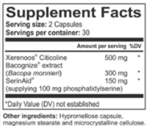 Boston Brain Science Cerebra supplement facts